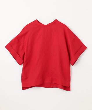 NAVE 【ReNAVE　洗える】スラブツイルブラウス レッド系