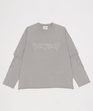 WEGO 【ユニセックス着用ITEM】ブリーチレイヤードグラフィックT（LS） グレー