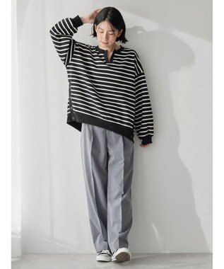 AMERICAN HOLIC カフタンサイドボタンポンチプルオーバー Border