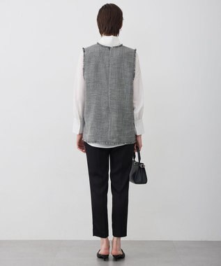 ICB アセテートダブルサテン スティックパンツ ブラック