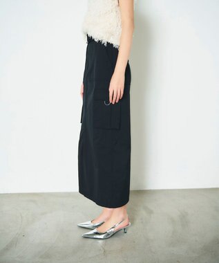 GRACE CONTINENTAL ツイルワークスカート ブラック