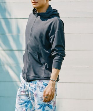 San-ai Resort（三愛水着楽園） 【UPF50＋】　ユニセックス　サーマルラッシュパーカー　S・M・L　【Reir（レイール）】 チャコールグレー