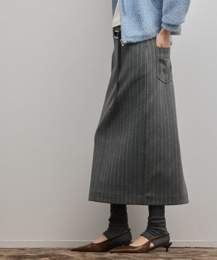 GRACE CONTINENTAL ジャージタイトスカート ストライプ