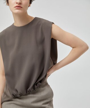 BEIGE， 【洗える】CINDY / ノースリーブブラウス Mocha