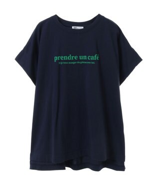 CRAFT STANDARD BOUTIQUE 発泡プリントロゴＴシャツ Navy