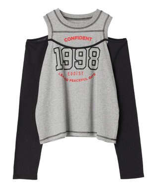 Green Parks ＥＧＯＩＳＴ　肩開きロゴ長袖プルオーバー Gray