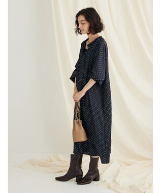 CRAFT STANDARD BOUTIQUE 柄ギャザーマキシワンピース Dot