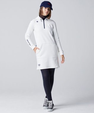 PW CIRCULUS 【WOMEN】ハーフジップ フーディ ワンピース ホワイト系