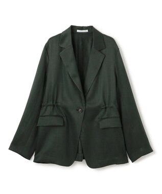 BEIGE， 【洗える】BERGAMOT / ウォッシャブルリネンバックドロストジャケット Forest Green