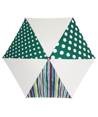 +RING 【UVカット90%以上】【数量限定】レディース向け 晴雨兼用 折傘 GRN T1167 緑