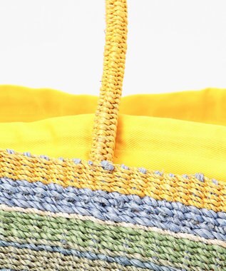 ONWARD CROSSET SELECT 【VIOLAd’ORO】MIRO アバカカラーボーダーバッグ L yellow×blue