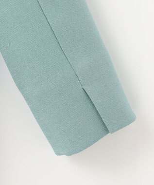 自由区 L 【ドラマ「明日はもっと いい日になる」着用】【セットアップ対応・接触冷感・洗える】リネンライクシンセティックテーラード ジャケット ライトブルー