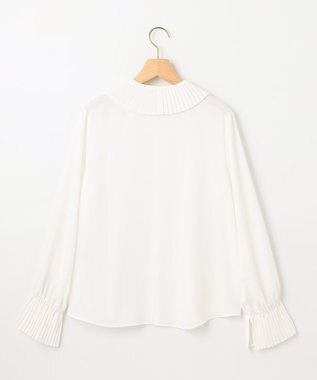 組曲 S ライトデシン プリーツブラウス アイボリー系