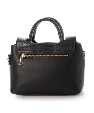 UNBILLION 【テレビ ドラマ着用アイテム】カシュカシュ cachecache / クロコダイル風フラップ2wayミニボストン ブラック