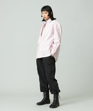 J.PRESS YORK STREET 【UNISEX】ナイロンワッシャー カーゴパンツ ブラック系