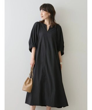 AMERICAN HOLIC 接触冷感スキッパーワンピース Black