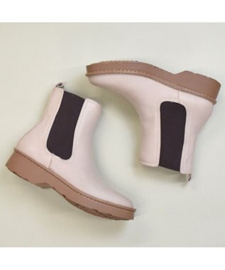 ing <ing>【WEB限定】【3E】【サスティナブルシリーズ】厚底サイドゴアショートブーツ