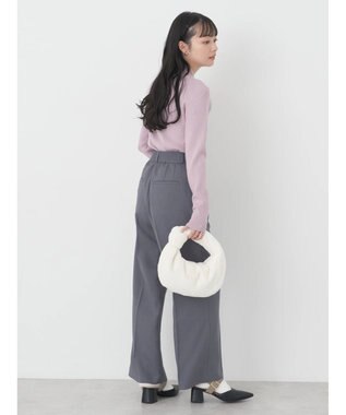 earth music&ecology やわらかタッチハイネックリブプルオーバー Lavender