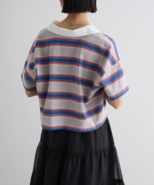 Green Parks エムブレム刺繍ショートボーダーカットソー Gray