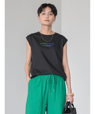 AMERICAN HOLIC 前後ロゴノースリーブカットプルオーバー Black