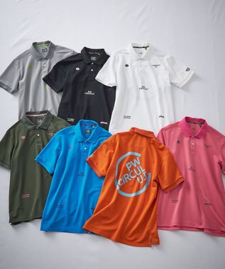 PW CIRCULUS 【MEN】【吸汗速乾】ベーシックカノコ ポロシャツ オレンジ系