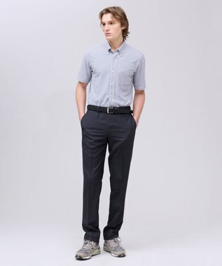 J.PRESS MEN 【吸水速乾 / 抗菌防臭 / 遮熱 / 防シワ】【J.PRESS OXFORD JERSEY】カノコインレイ半袖 シャツ / B.D. ネイビー系1
