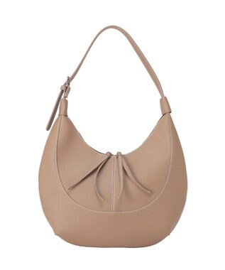 Green Parks ワンハンドルハーフムーンショルダーバッグ Beige