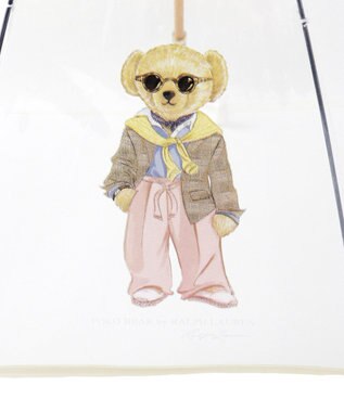 MOONBAT POLO RALPH LAUREN（ポロ ラルフローレン） 長傘 ビニール傘 BEAR ポロベア 10本骨 オフホワイト