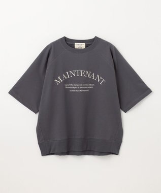 ANY 【UVケア/洗濯機可】ロゴスウェットプルオーバー チャコール