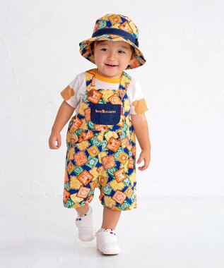 MIKI HOUSE HOT BISCUITS 【70-110cm】 ショルダーベア 半袖Tシャツ 白