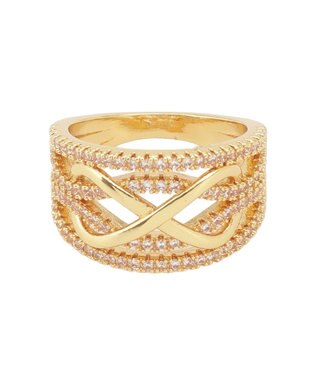 MOONBAT Luna Luce(ルナルーチェ)スカーフリング Pave Setting パヴェセット お手持ちのスカーフを通すだけ ギフト ゴールド