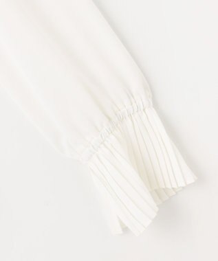 組曲 S ライトデシン プリーツブラウス アイボリー系