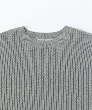 UNFILO 【洗える】ミニケーブル ニットベスト グレー