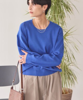 AMERICAN HOLIC スウェットライクニットプルオーバー Blue