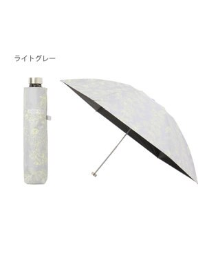 MOONBAT 【 遮光率100％/遮熱/UV/軽量】MACKINTOSH PHILOSOPHY(マッキントッシュフィロソフィー)晴雨兼用日傘 ドローイングフラワー Barbrella バーブレラ 折りたたみ傘 フワクール生地使用 ライトグレー