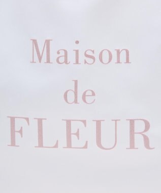 Maison de FLEUR ブランドロゴ発泡プリントスクエアトート Off White