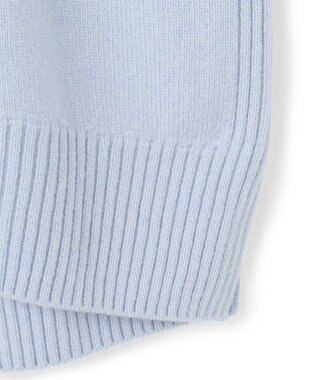 23区 【洗える】カシミヤブレンド ハイネック ニット サックスブルー系