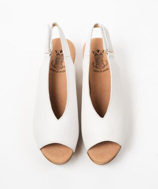 BONTRE 【BONTRE/ボントレ】ウッド調ウェッジサンダル/90502-RS オフホワイト