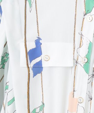 GRACE CONTINENTAL セーラープリントワンピース キナリ