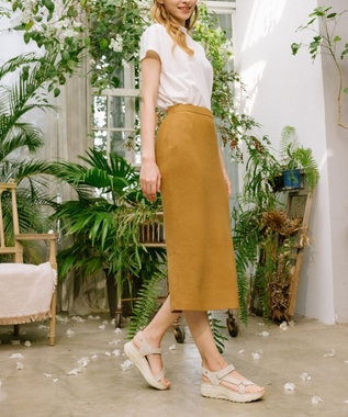 INTER-CHAUSSURES 【BUSSOLA】厚底アンクルストラップサンダル ライトベージュスウェード