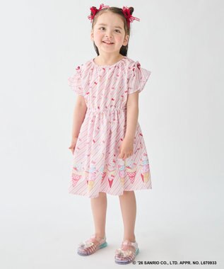 ANY KIDS 【サンリオキャラクターズ×ANY KIDS】2WAY ファンシーワンピース ハローキティ×レッド