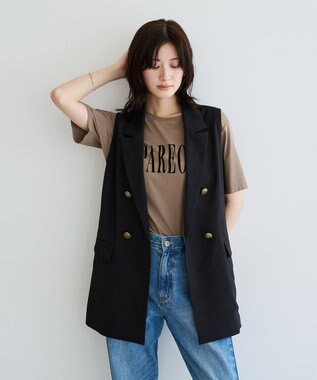 YECCA VECCA フロッキーロゴTee Dark Beige