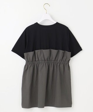 ANY SIS S 【洗える】ビスチェコンビ Tシャツ ブラック×チャコール