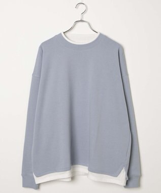 WEGO フェイクレイヤードプルオーバー サックス