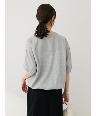 Green Parks ワッフル布帛ドッキングプルオーバー Gray Mixture