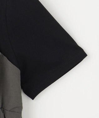 ANY SIS S 【洗える】ビスチェコンビ Tシャツ ブラック×チャコール