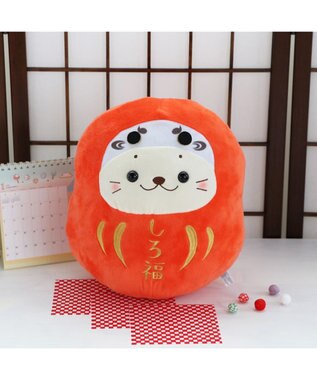 Mother garden しろたん お座り 赤だるま 《しろ福》  27.5cm 赤