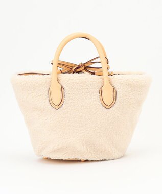 LA BAGAGERIE エコファー　バケツハンドバッグ オフホワイト