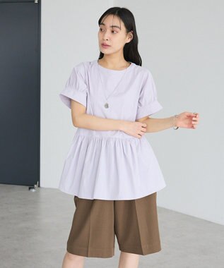 CRAFT STANDARD BOUTIQUE ペプラムチュニック Light Purple