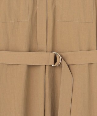 23区 【先行予約】レーヨンタイプライター シャツ ワンピース キャメル系